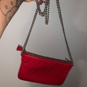 Red coin purse chained